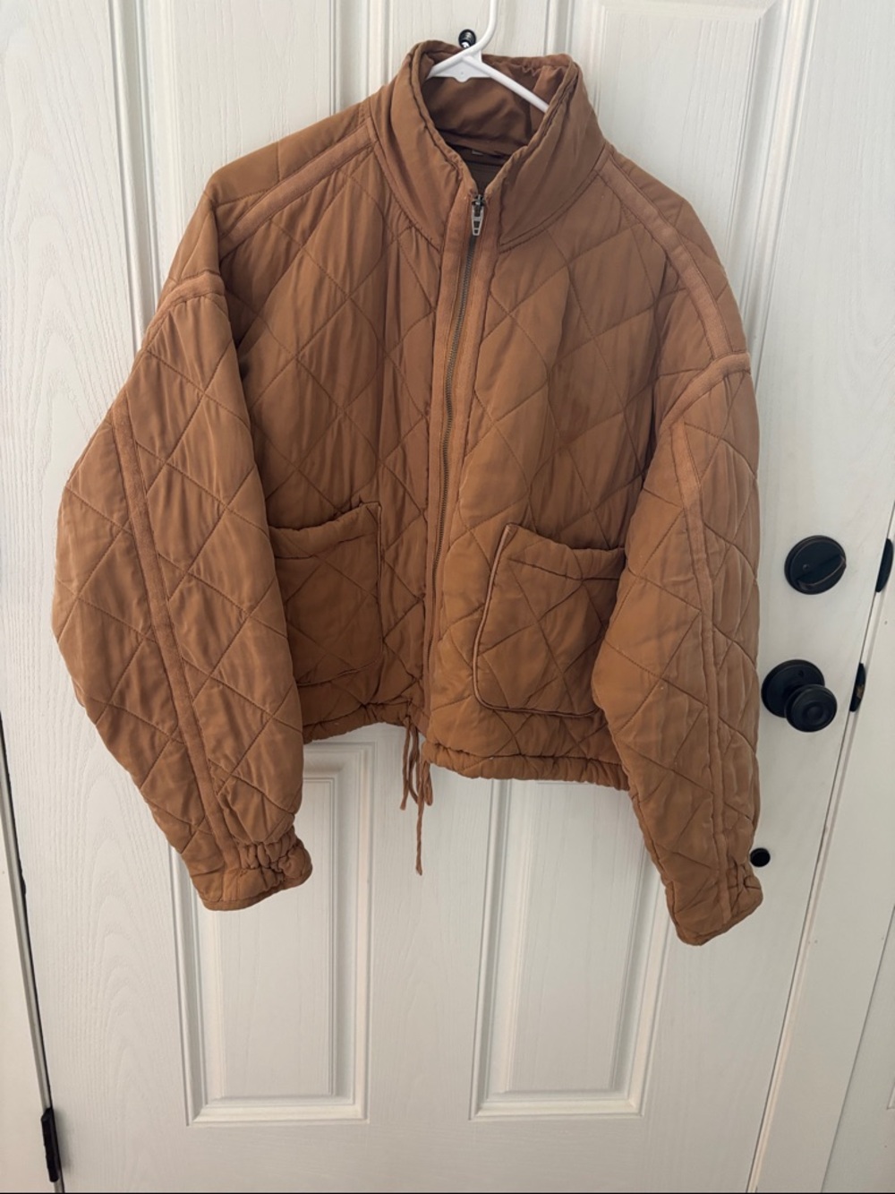 Blank NYC quilted zip up cropped jacket